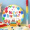 Birthday Piñata Happy Birthday Piñata Colorful Birthday Piñata with Bat Stick Blindfold Mask and Confetti for Girl Boy Birthday Theme Party Game Supplies Decor,12.6 x 12.6 x 3 Inch